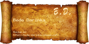 Bede Darinka névjegykártya